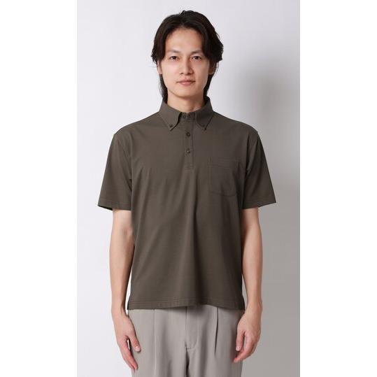 AOYAMA 【洋服の青山】盛夏 ブラウン系 冷たいポロシャツ【ボタン