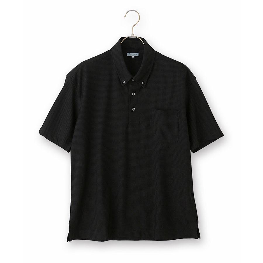 AOYAMA 【洋服の青山】ビズポロ ポロシャツ メンズ 半袖 盛夏 ブラック