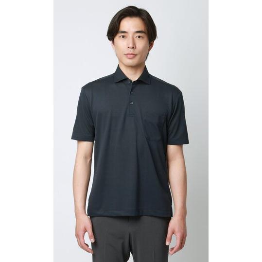 AOYAMA 【洋服の青山】サラッとポロシャツ メンズ 半袖 ネイビー 紺