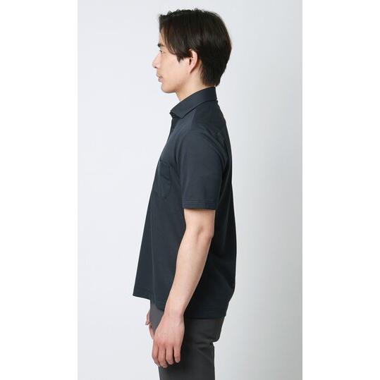 AOYAMA 【洋服の青山】サラッとポロシャツ メンズ 半袖 ネイビー 紺