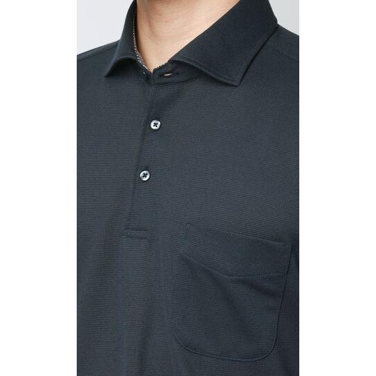 AOYAMA 【洋服の青山】サラッとポロシャツ メンズ 半袖 ネイビー 紺