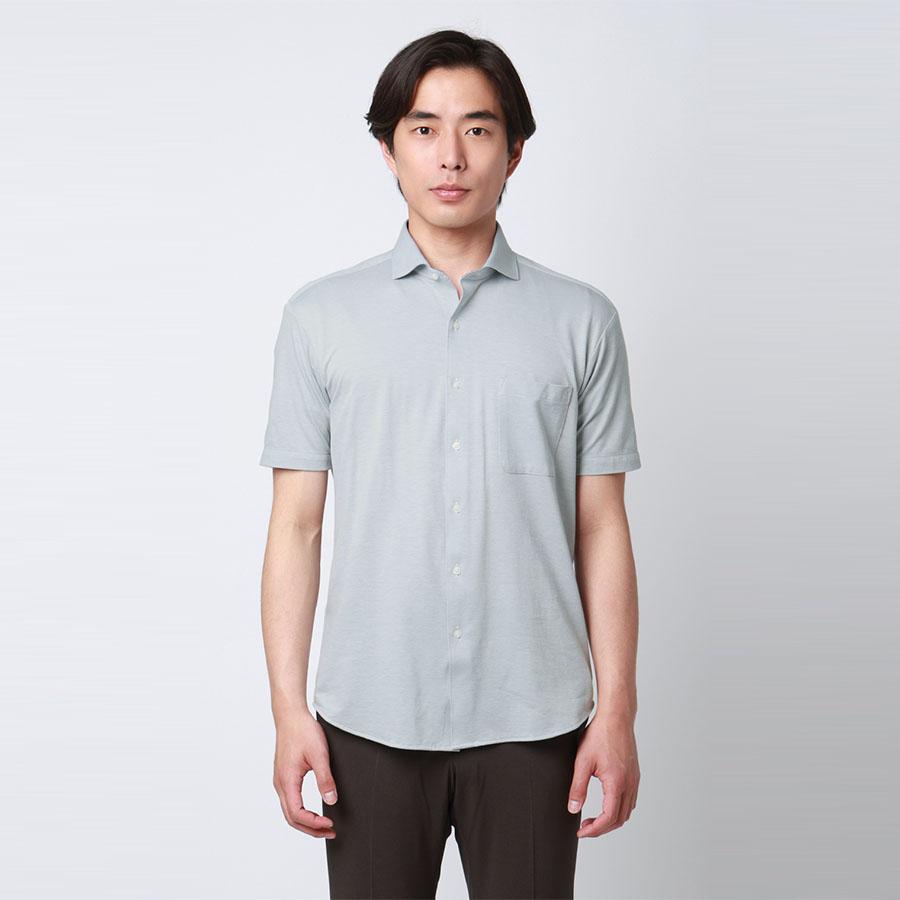 AOYAMA 【洋服の青山】盛夏 グレー系 サラッとポロシャツ【涼