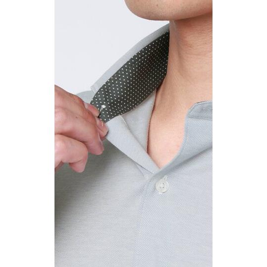 AOYAMA 【洋服の青山】盛夏 グレー系 サラッとポロシャツ【涼