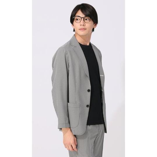 AOYAMA 【洋服の青山】ジャケット メンズ 長袖 ギンガムチェック 黒