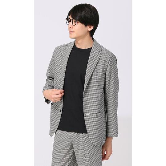 AOYAMA 【洋服の青山】ジャケット メンズ 長袖 ギンガムチェック 黒