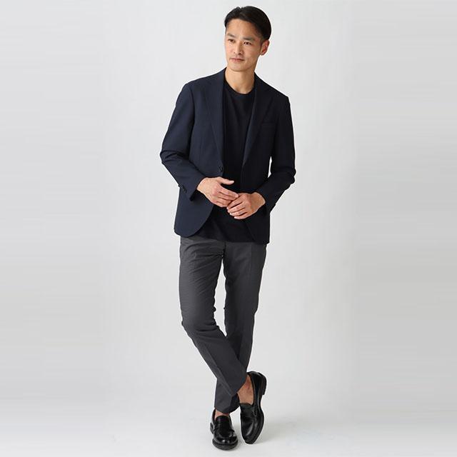 【極美品】AOYAMA ACTIBIZ ストレッチジャケット 紺ブレ 銀ボタン AOYAMA 【洋服の青山】春夏 ブルー スタイリッシュジャケット