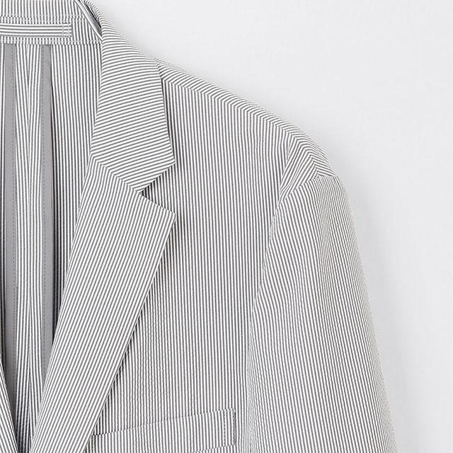 AOYAMA 【洋服の青山】春夏 グレー系 シアサッカースタイリッシュ