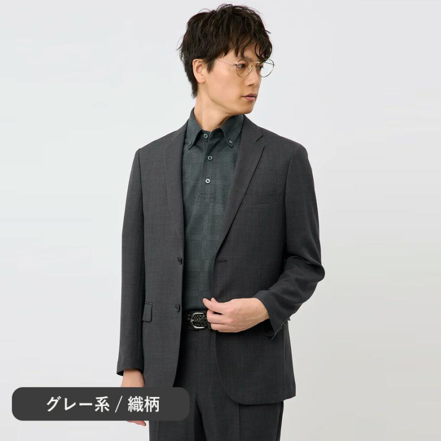 AOYAMA 【洋服の青山】乾燥機対応 ジャケット メンズ 春夏 グレー 灰色