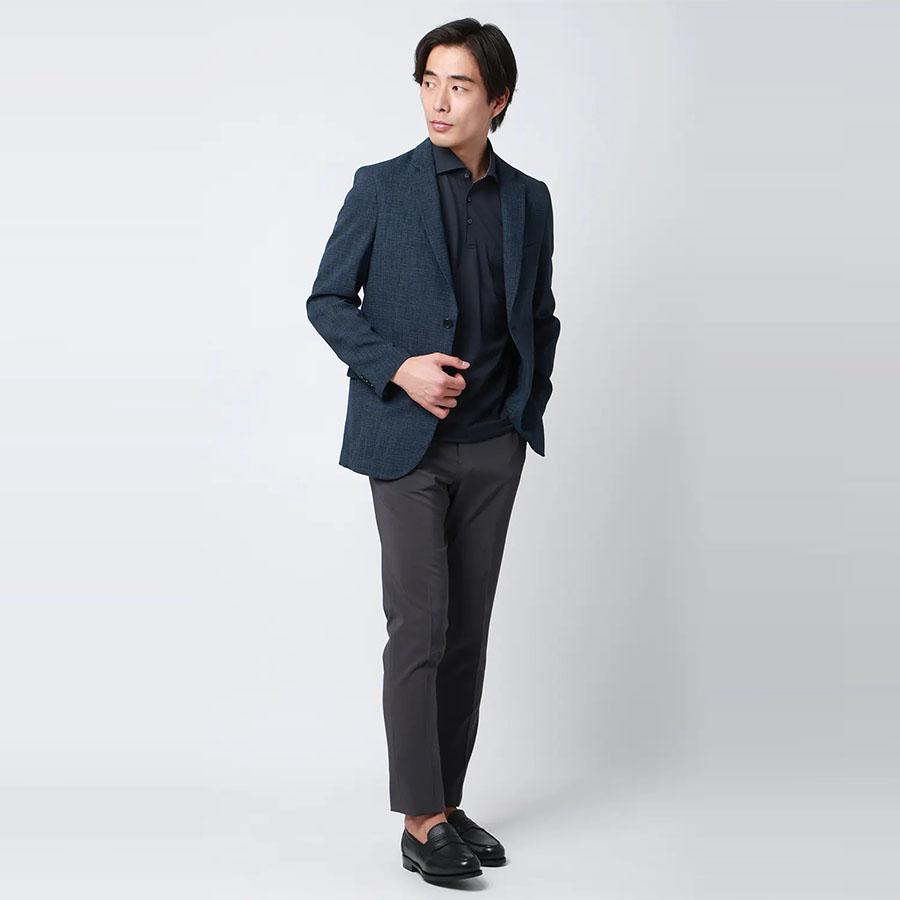 AOYAMA 【洋服の青山】涼しい シャンブレージャケット スタイリッシュ 