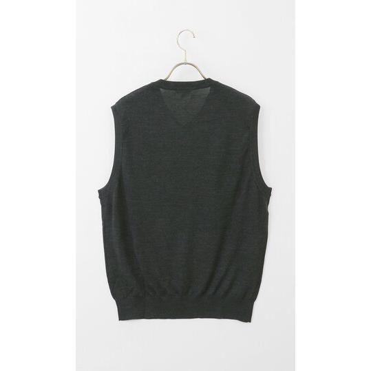 AOYAMA 【洋服の青山】毛玉になりにくい ウール100% Vネックニット 