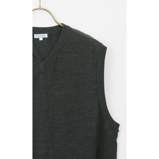 AOYAMA 【洋服の青山】毛玉になりにくい ウール100% Vネックニット 