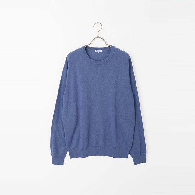 AOYAMA 【洋服の青山】洗える ニット メンズ 秋冬用 ブルー 青色