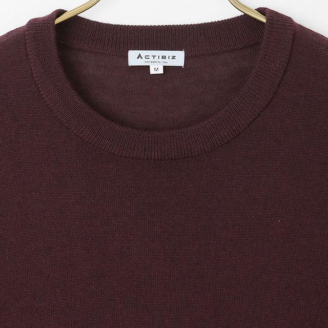 AOYAMA 【洋服の青山】洗える ニット メンズ 秋冬用 ワイン エンジ