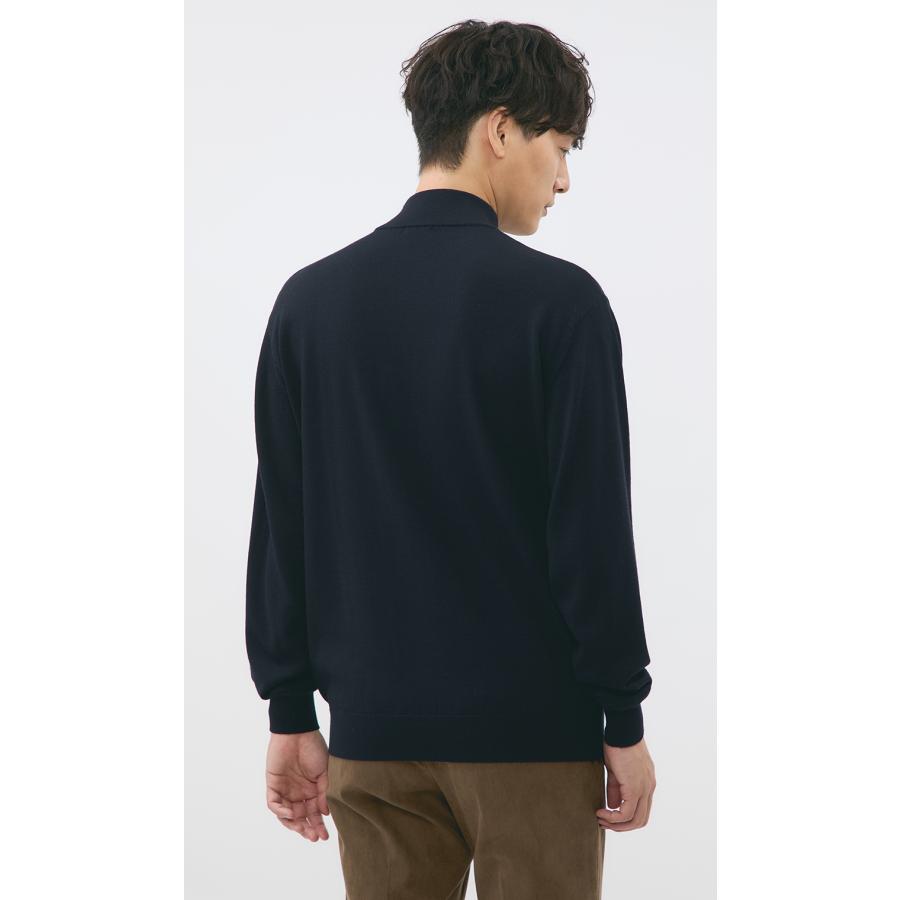 AOYAMA 【洋服の青山】毛玉になりにくい ウール100% モックネック