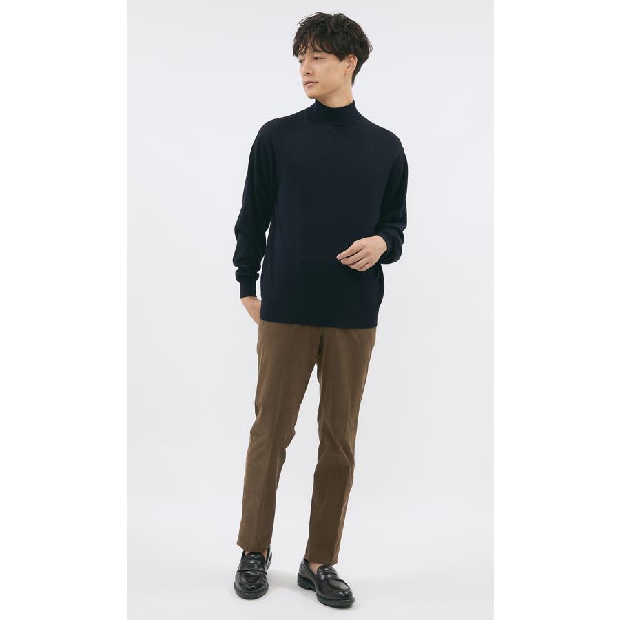 AOYAMA 【洋服の青山】毛玉になりにくい ウール100% モックネック