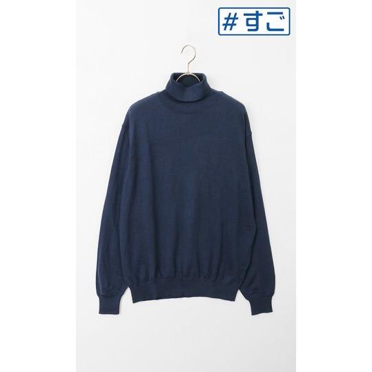 AOYAMA 【洋服の青山】毛玉になりにくい ウール100% タートルネック
