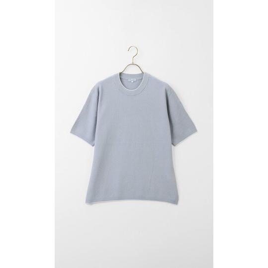 AOYAMA 【洋服の青山】鹿の子編み サマーニット 洗える 半袖