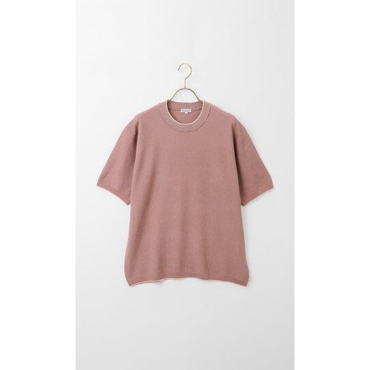 新品未使用　Cruciani ピンク 半袖ニットセーター サイズ50 AOYAMA 【洋服の青山】鹿の子編み サマーニット 洗える 半袖 メンズ 春
