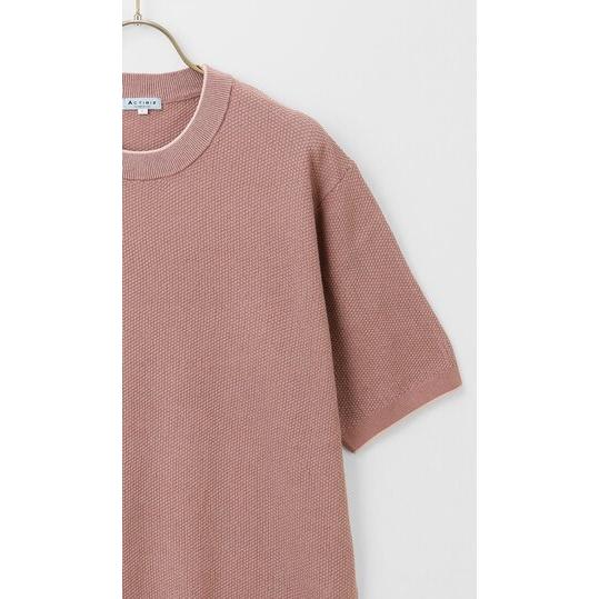 AOYAMA 【洋服の青山】鹿の子編み サマーニット 洗える 半袖 メンズ 春