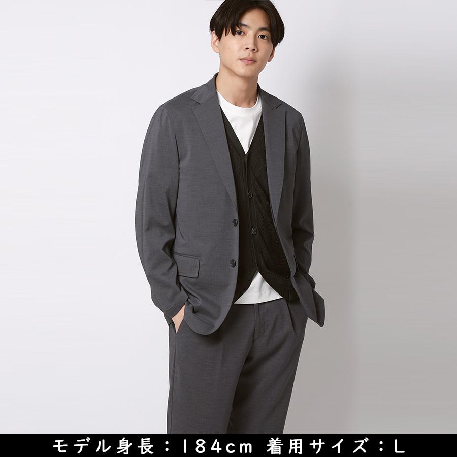 AOYAMA 【洋服の青山】ニット ジレ ベスト メンズ 春夏 ブラック 黒