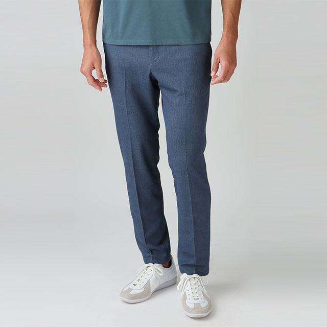 AOYAMA 【洋服の青山】裾上げ済み デニムライク スラックス メンズ