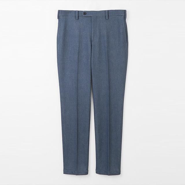 AOYAMA 【洋服の青山】裾上げ済み デニムライク スラックス メンズ
