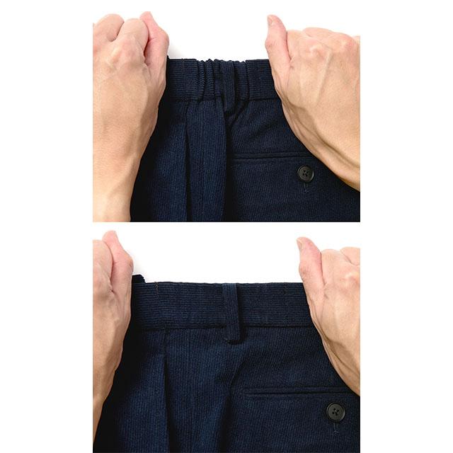 AOYAMA 【洋服の青山】コーデュロイ スラックス メンズ 秋冬 ネイビー
