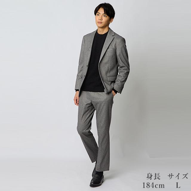 AOYAMA 【洋服の青山】裾上げ済み 起毛感 スラックス メンズ スリム