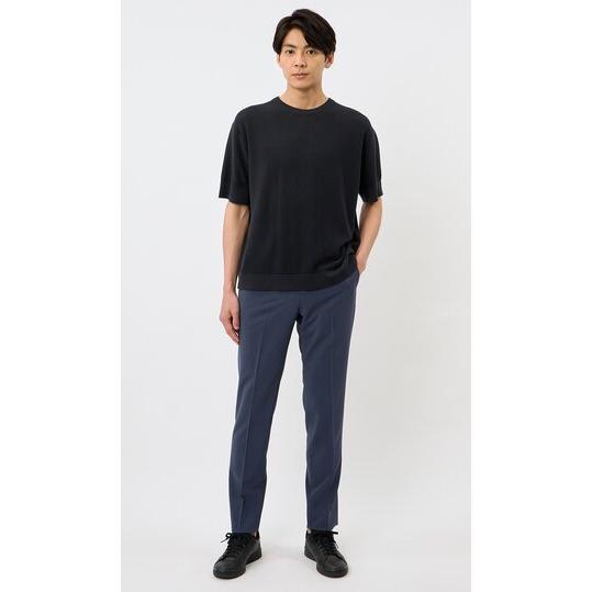 AOYAMA 【洋服の青山】スラックス メンズ スリム 春夏用 ネイビー 紺