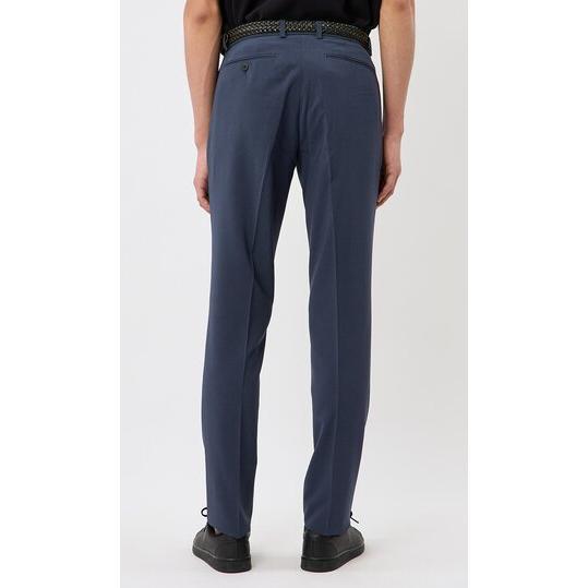 AOYAMA 【洋服の青山】スラックス メンズ スリム 春夏用 ネイビー 紺