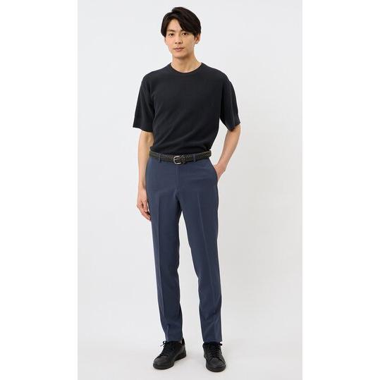 AOYAMA 【洋服の青山】スラックス メンズ スリム 春夏用 ネイビー 紺