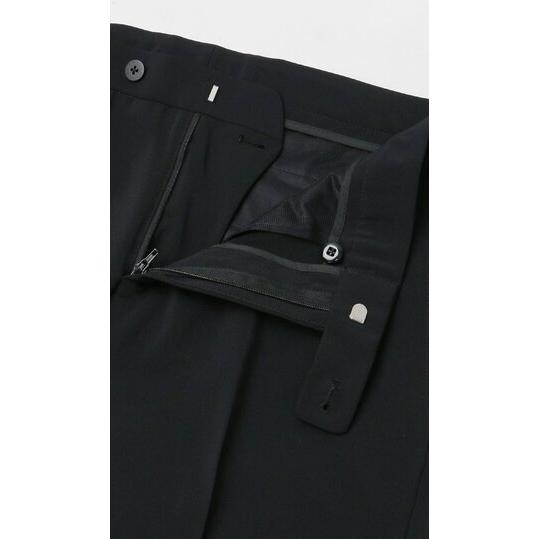 AOYAMA 【洋服の青山】スラックス メンズ スリム 春夏 ブラック 黒