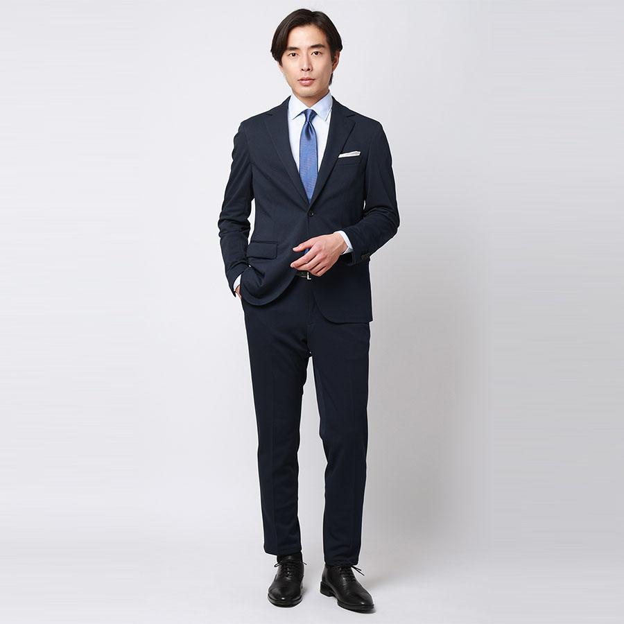 AOYAMA 【洋服の青山】秒乾 裾上げ済み スラックス メンズ スリム 盛夏