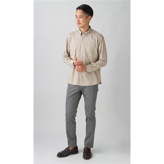 AOYAMA 【洋服の青山】 ベージュ系 ニット シャツ メンズ ボタンダウン
