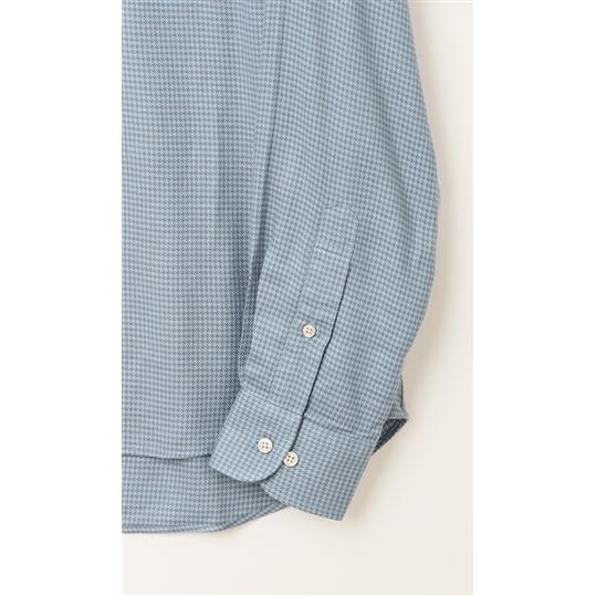 AOYAMA 【洋服の青山】メンズ 秋冬 ブルー系 バンドカラーシャツ