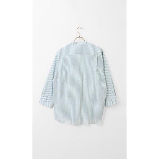 AOYAMA 【洋服の青山】綿100％ バンドカラーシャツ 7分袖 メンズ