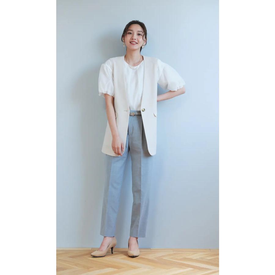 AOYAMA 【洋服の青山】春夏 ホワイト系 シャツジレ ジレ 裏地なし
