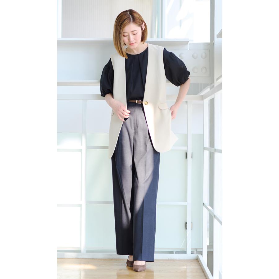 AOYAMA 【洋服の青山】春夏 ホワイト系 シャツジレ ジレ 裏地なし