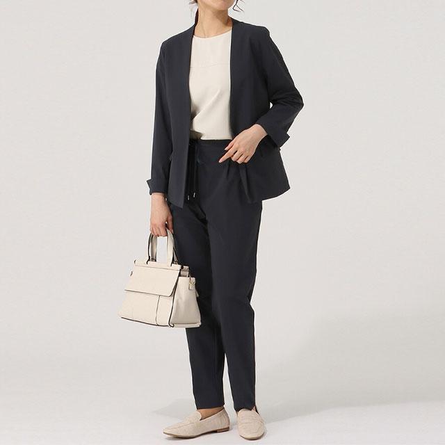 AOYAMA 【洋服の青山】ノーカラージャケット レディース 春夏秋冬