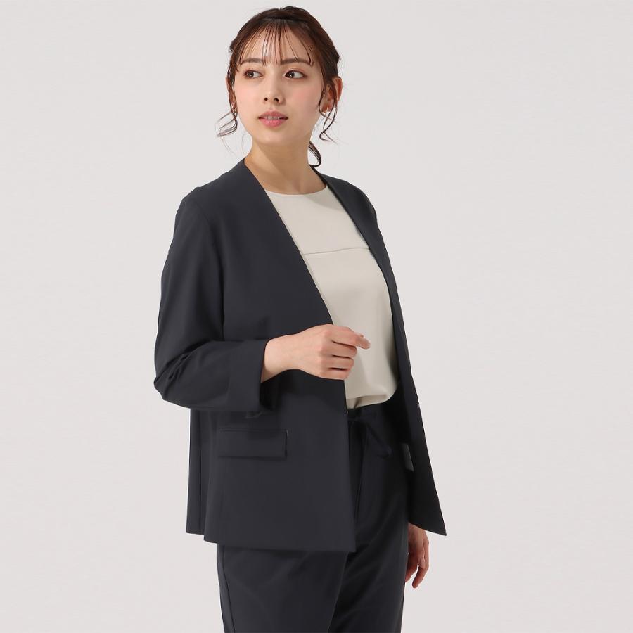 AOYAMA 【洋服の青山】ノーカラージャケット レディース 春夏