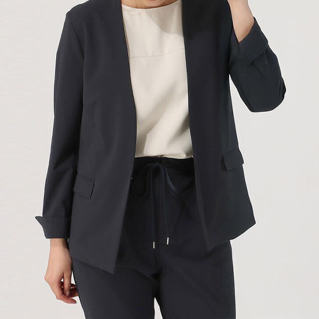 AOYAMA 【洋服の青山】ノーカラージャケット レディース 春夏秋冬