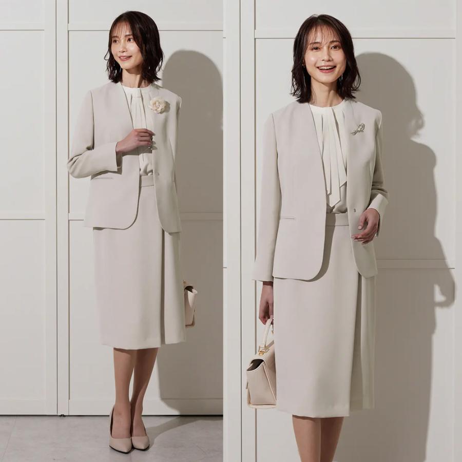 AOYAMA 【洋服の青山】セットアップ可 動きやすい ノーカラー