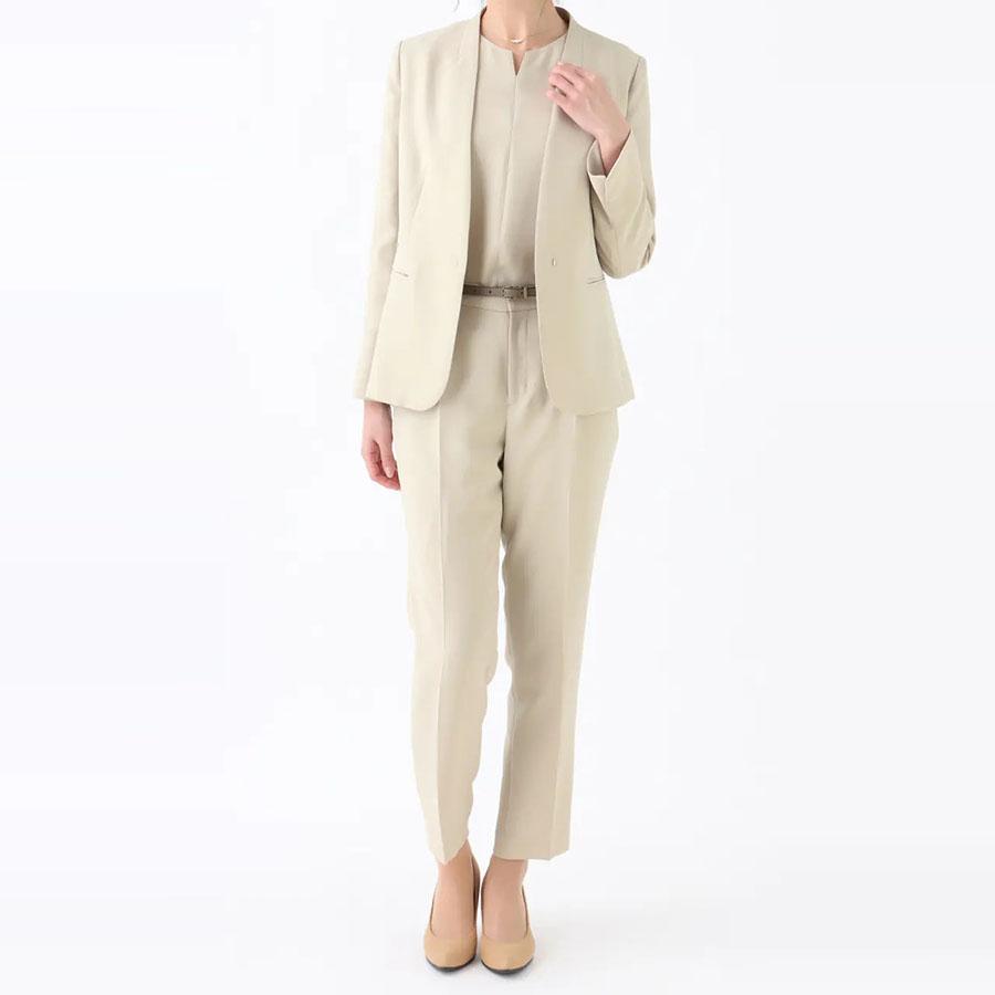 AOYAMA 【洋服の青山】セットアップ可 動きやすい ノーカラー