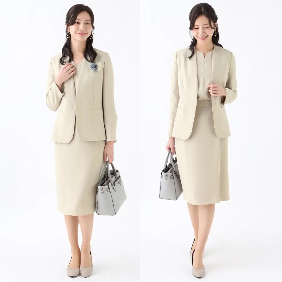 AOYAMA 【洋服の青山】セットアップ可 動きやすい ノーカラー