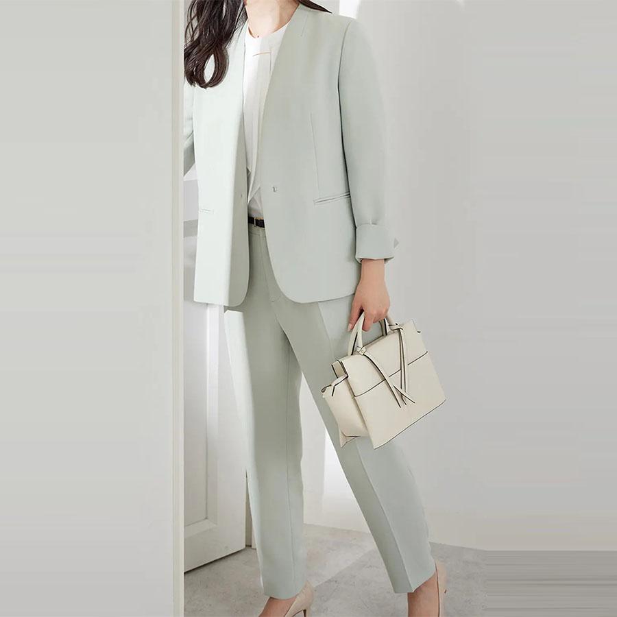 AOYAMA 【洋服の青山】5〜15号 春夏秋冬 フロントホックVカラー