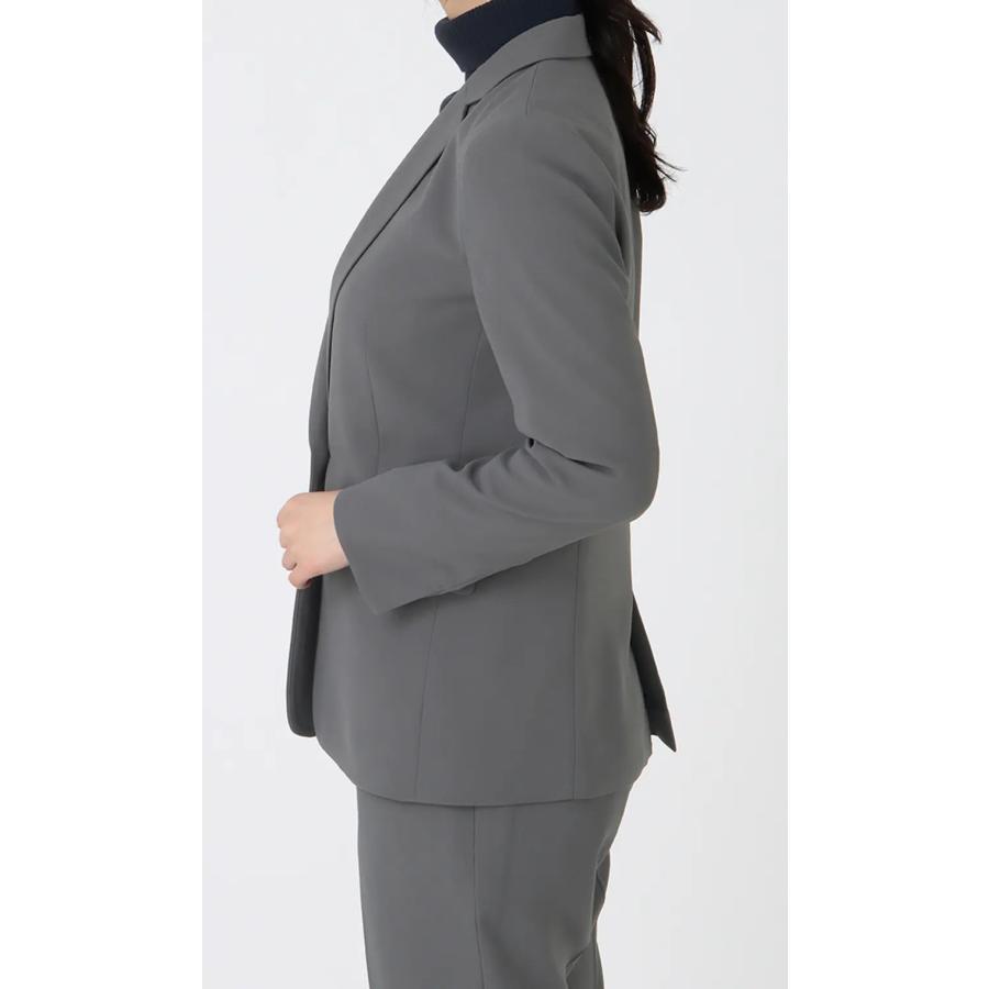 AOYAMA 【洋服の青山】レディース ジャケット グレー 灰 長袖 無地