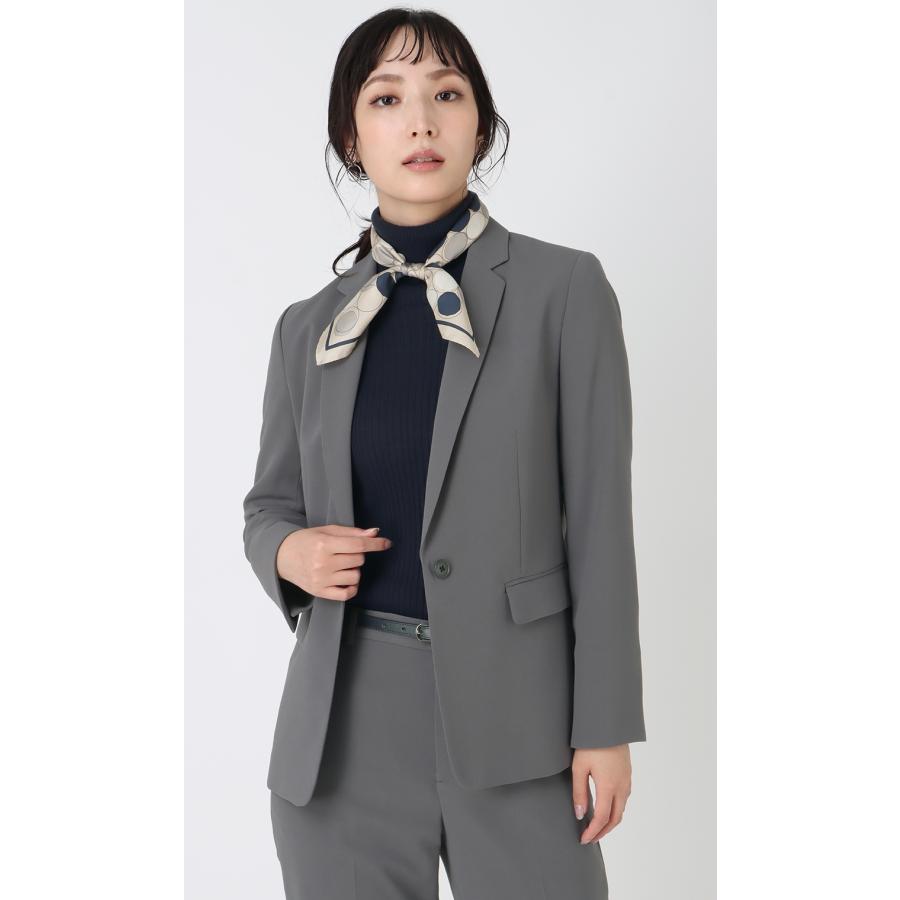 AOYAMA 【洋服の青山】レディース ジャケット グレー 灰 長袖 無地