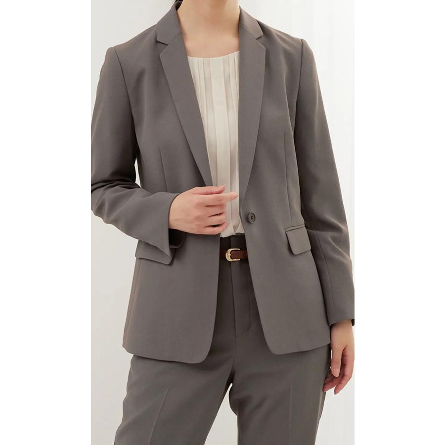 AOYAMA 【洋服の青山】レディース ジャケット ブラウン 茶 長袖 無地