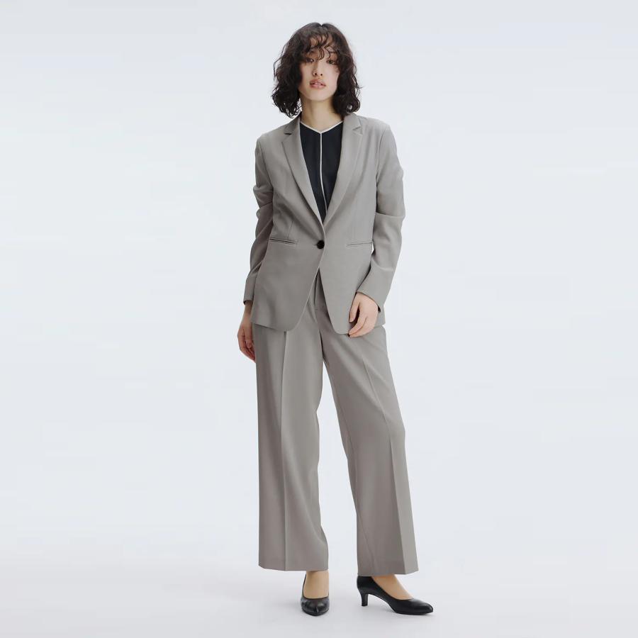 AOYAMA 【洋服の青山】盛夏 グレー系 清涼1ボタンテーラードジャケット