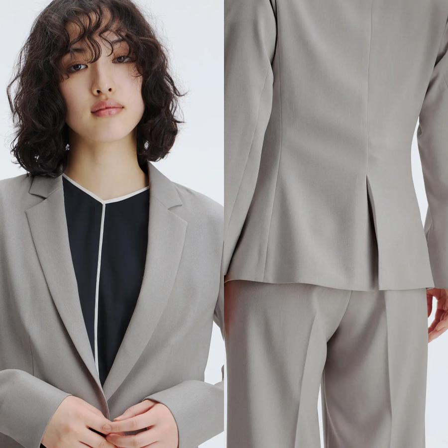 AOYAMA 【洋服の青山】盛夏 グレー系 清涼1ボタンテーラード